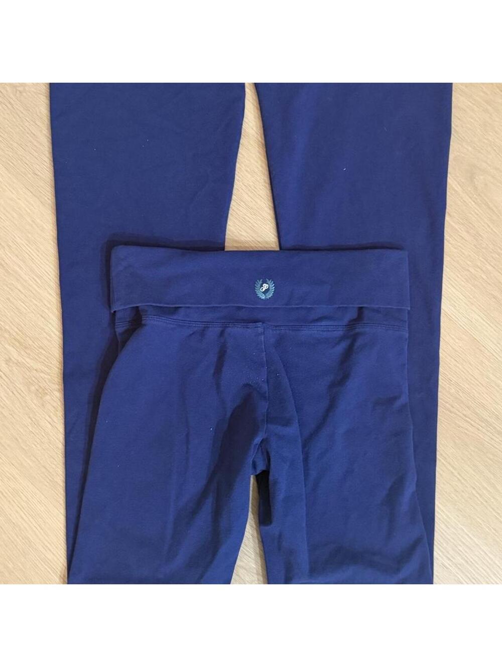 Victoria’s Secret PINK All-Day Foldover Flare Yoga Leggings Navy Blue Size XS